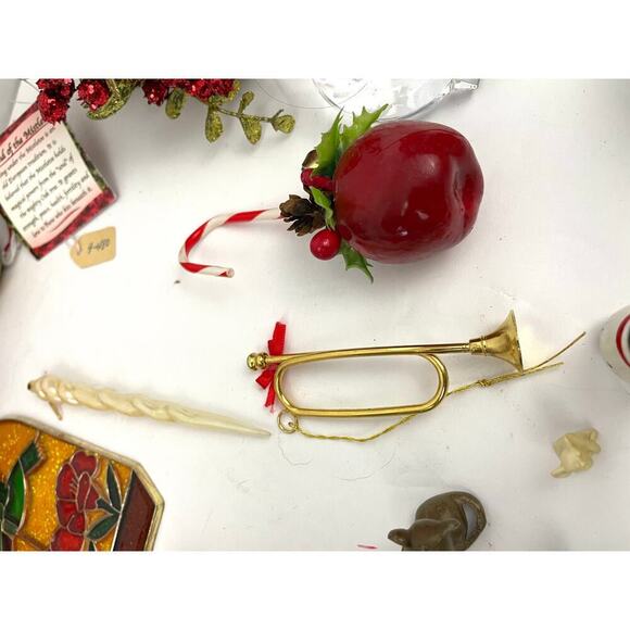 30x VTG Holiday Ornaments Christmas Wood Fabric Metal Lot Collectibles Santa - Picture 5 of 16